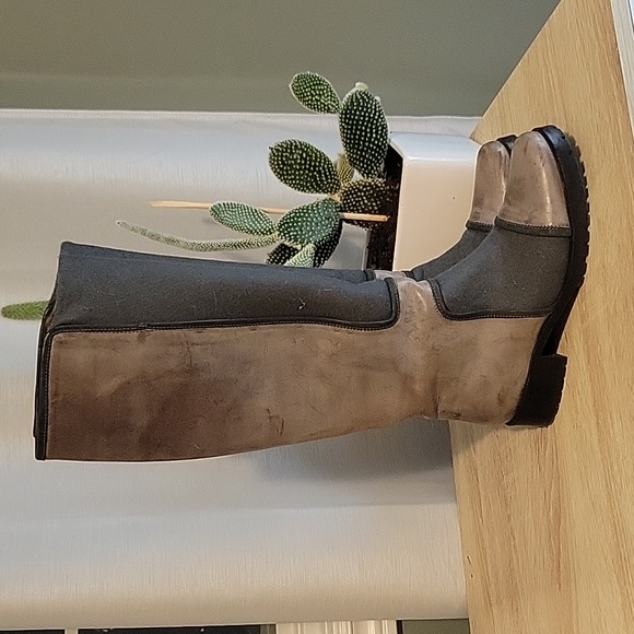 Dusica Sacks Tall Leather & Wool riding boots - Picture 5 of 10